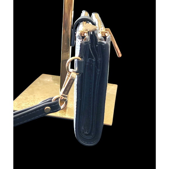 Michael Kors Adele Small Double Zip Phone Wristlet Wallet clutch Pale Blue - Picture 5 of 6